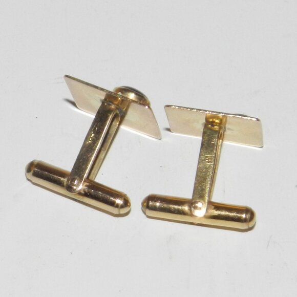 Vintage 14K Gold Black Star Sapphire Cufflinks Square Very Rare!! - Picture 14 of 16